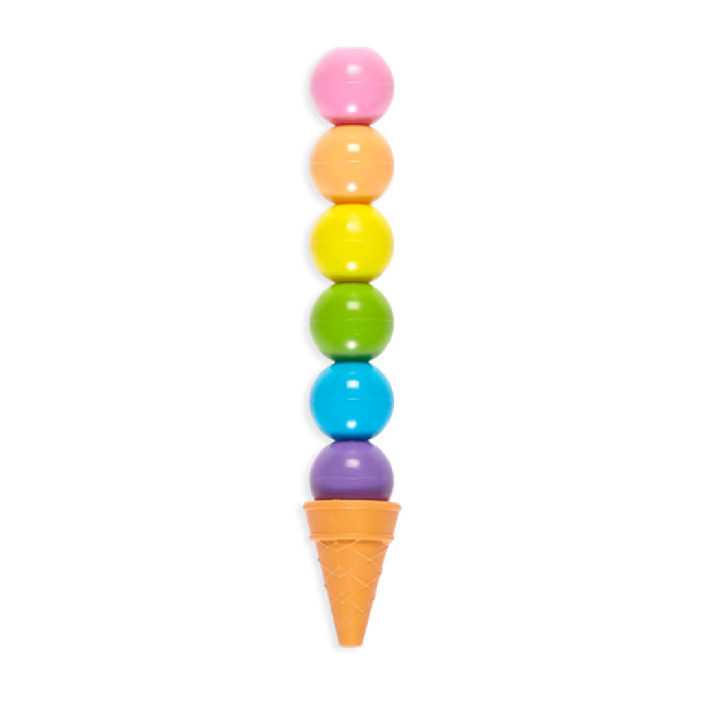 ooly rainbow scoops vanilla scented stacking erasable crayons