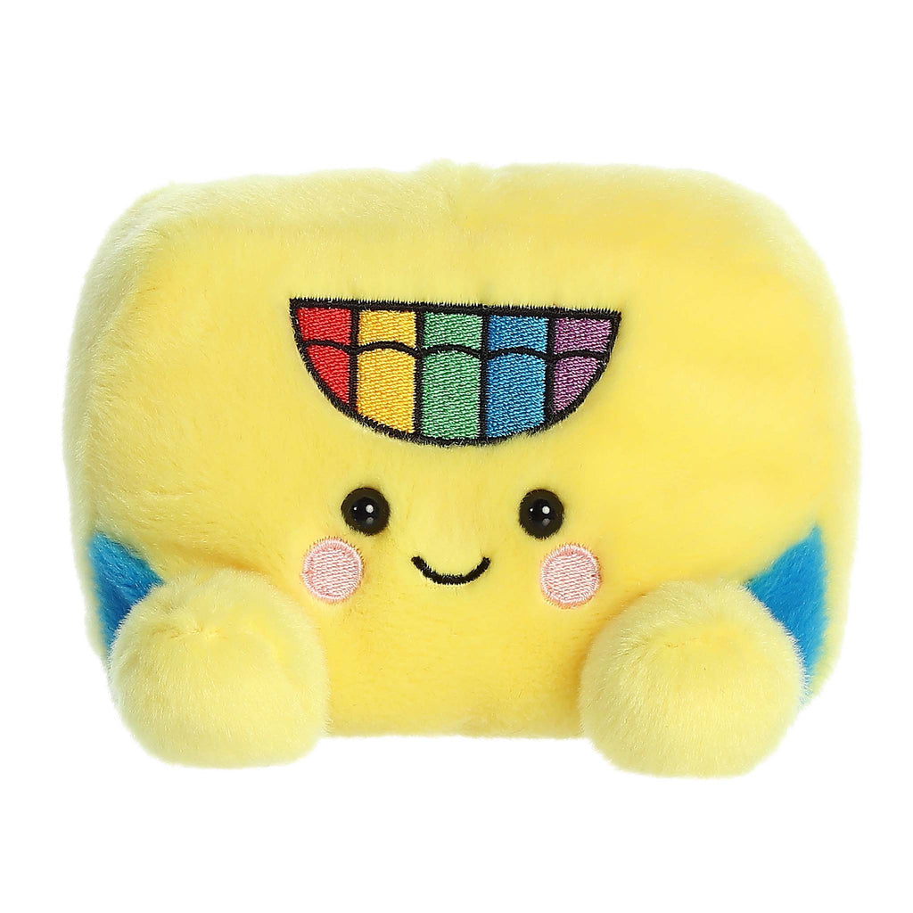 Palm Pals Doodle Crayon Box plush toy, front view.