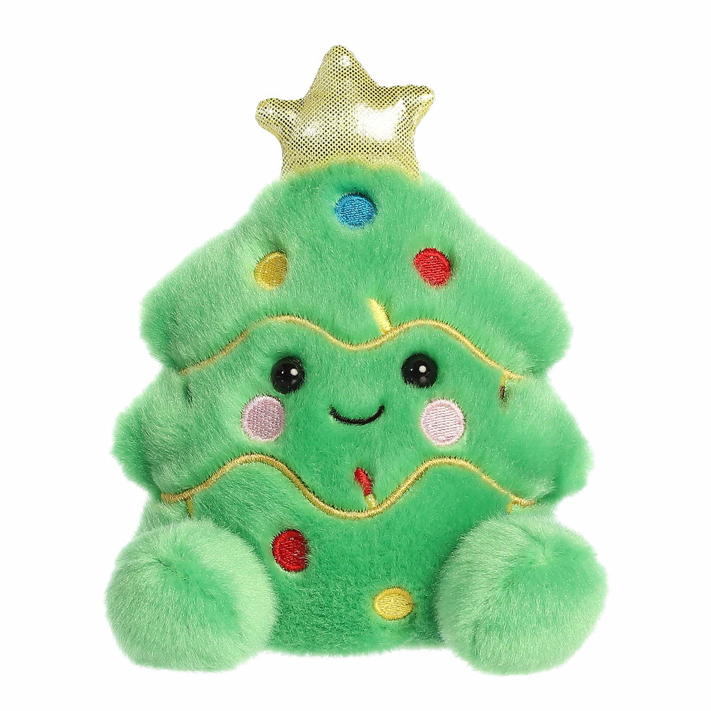 Palm Pals Douglas Christmas Tree plush toy, front view.