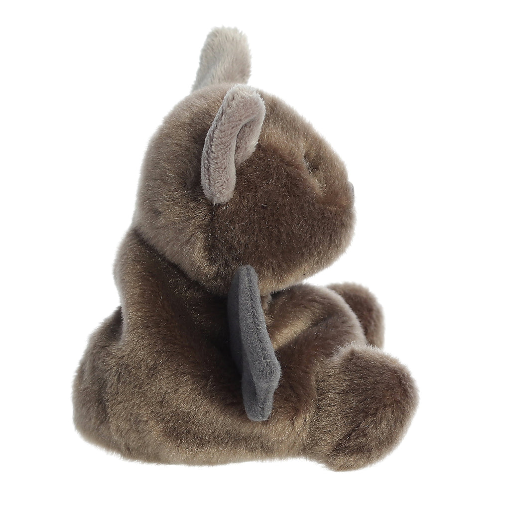 Palm Pals Luna Bat plush toy, side view.