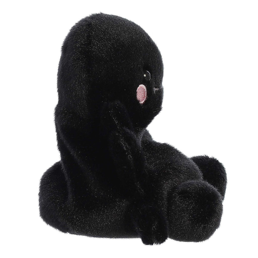 Palm Pals Penny Mae Spider plush toy, side view.