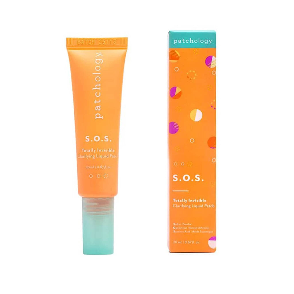 Patchology S.O.S. product with packaging on a white background.