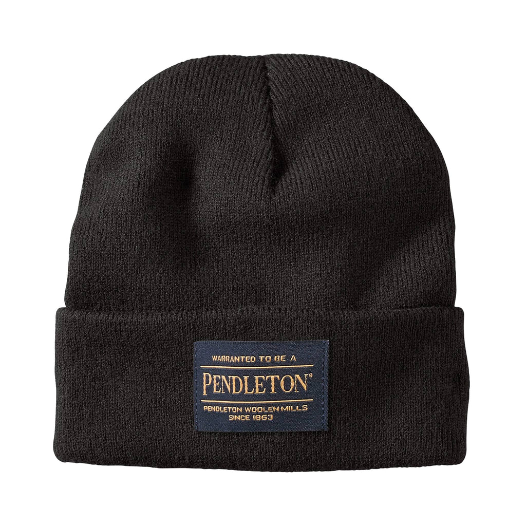 Black beanie with Pendleton label on a white background.