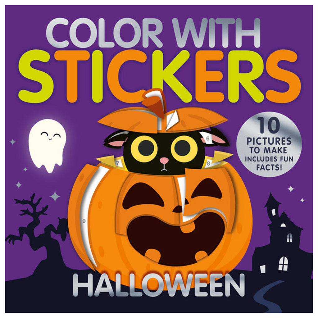 Penguin Random House Tiger Tales Halloween Color with Stickers book, front cover.