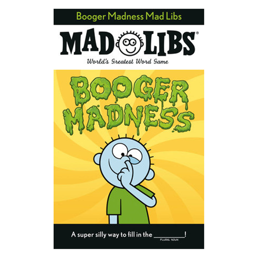 Penguin Random House Booger Madness Mad Libs word game book front cover.