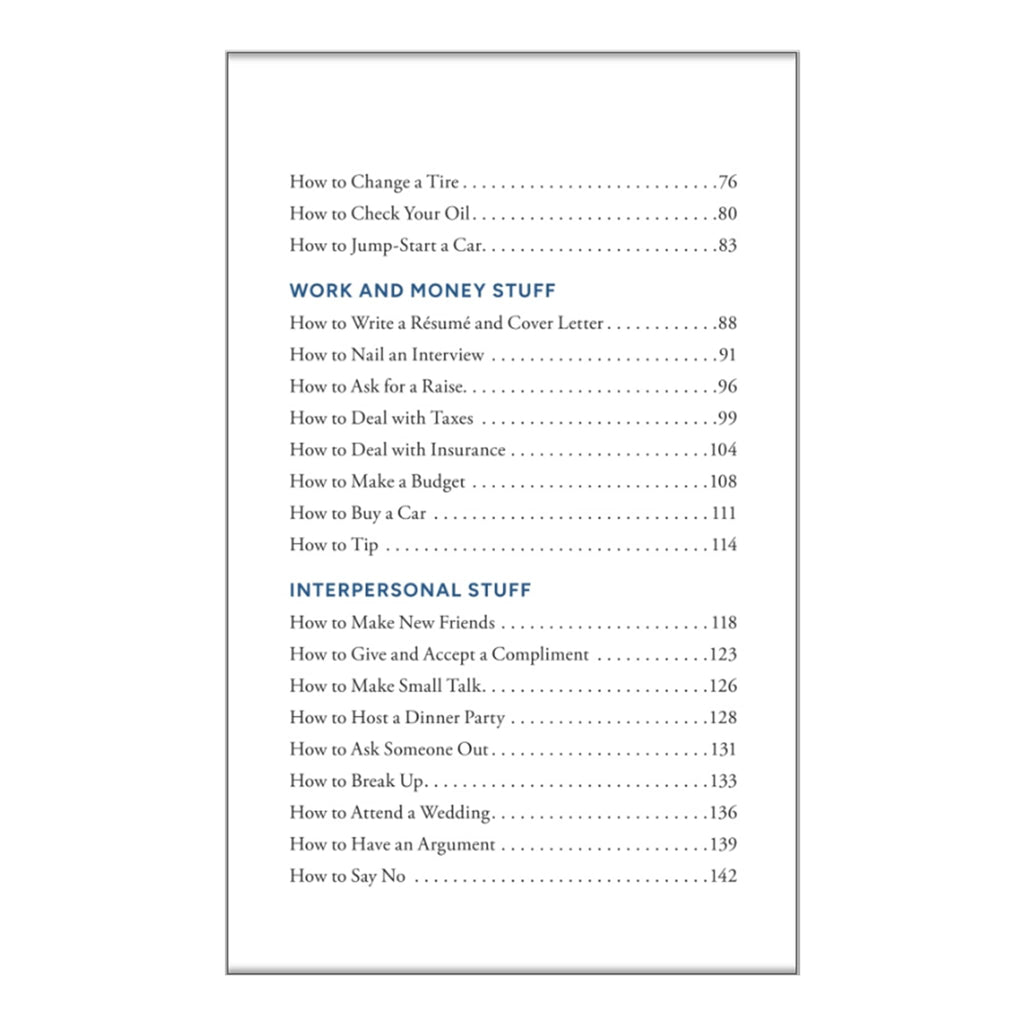 Penguin Random House Stuff Every Adult Show Know Table of Contents page 2.