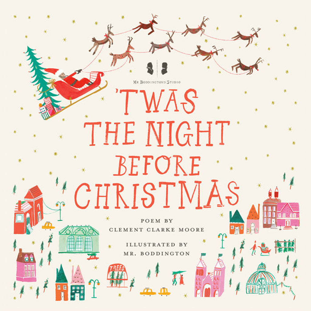 Penguin Random House Mr. Boddington's twas the night before christmas hardcover childrens picture book, front cover.