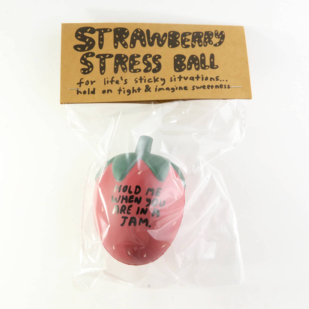 People I've Loved Strawberry Stress Ball in packaging, front view.