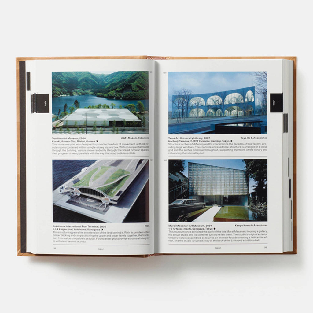 Phaidon Destination Architecture: The Essential Guide to 1000 Contemporary Buildings, sample page from Japan.