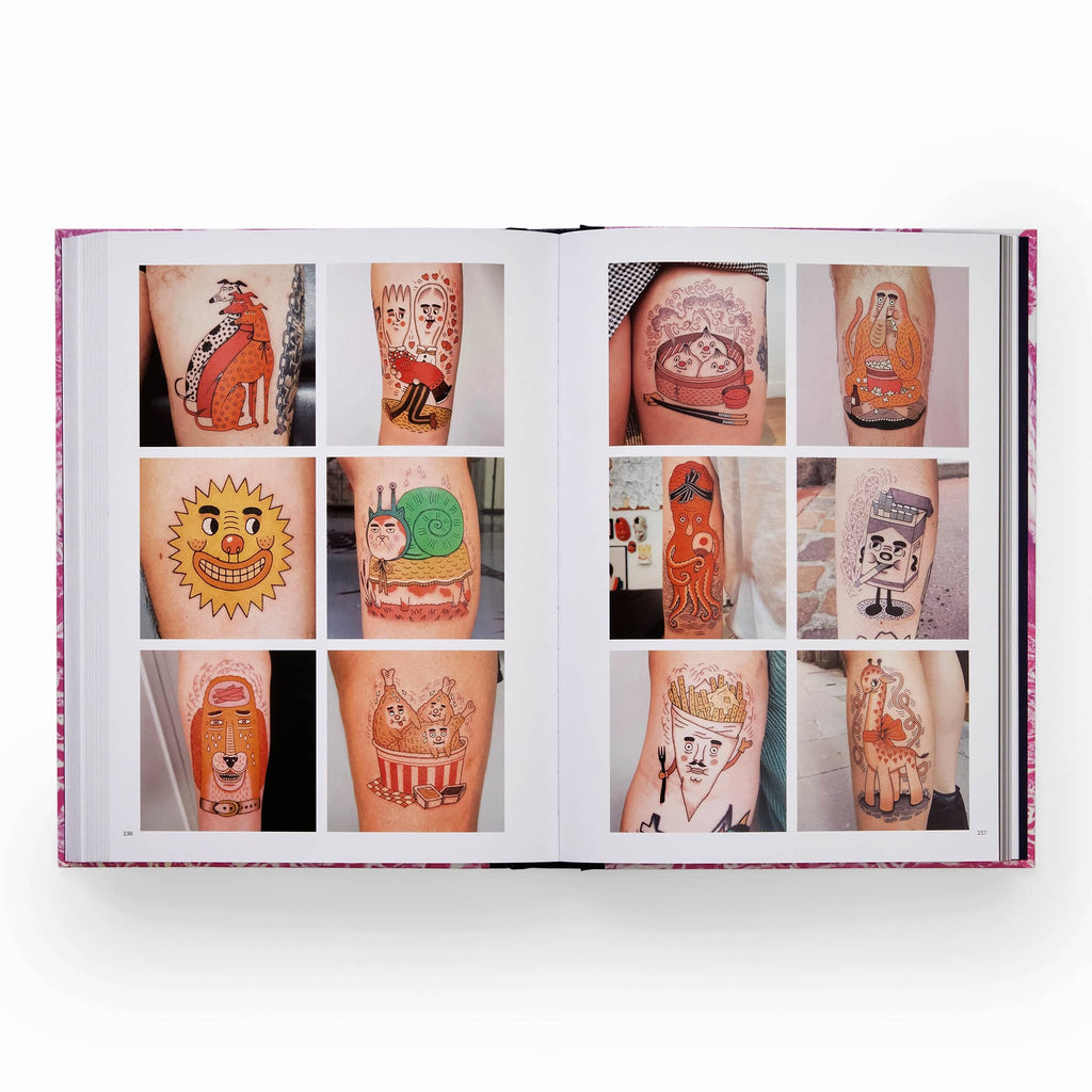 Phaidon Tattoo You: A New Generation of Artists hardcover book, sample page 2.