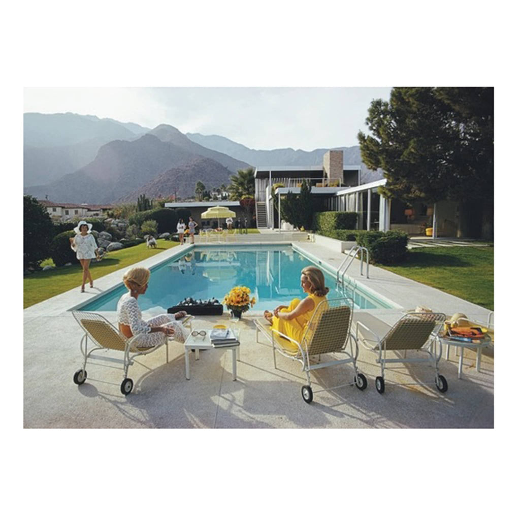 Piecework Puzzles 1000 piece Poolside Gossip jigsaw puzzle, full image.