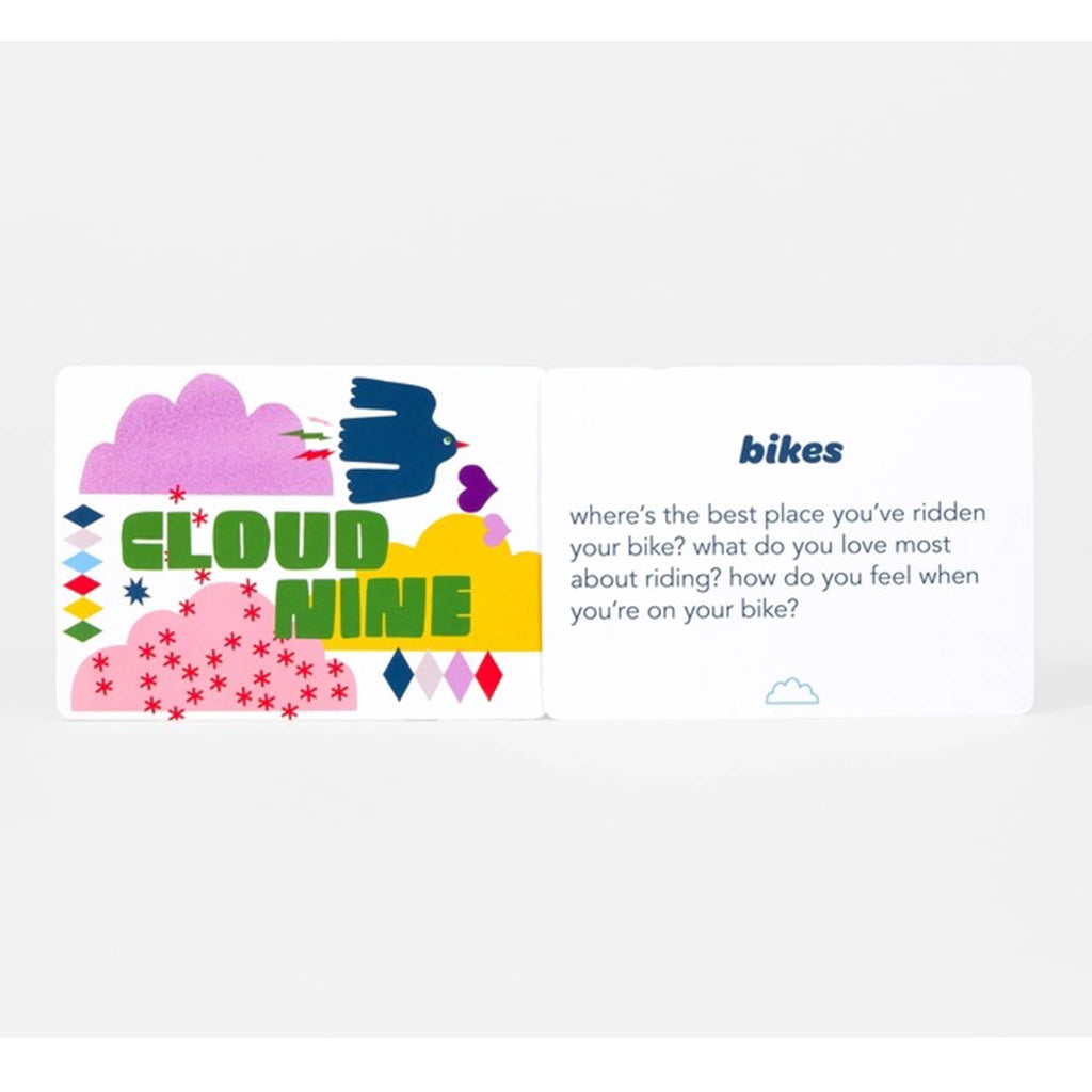 Pink Tiger Games Cloud Nine: A game of wonderful things, sample card about bikes.