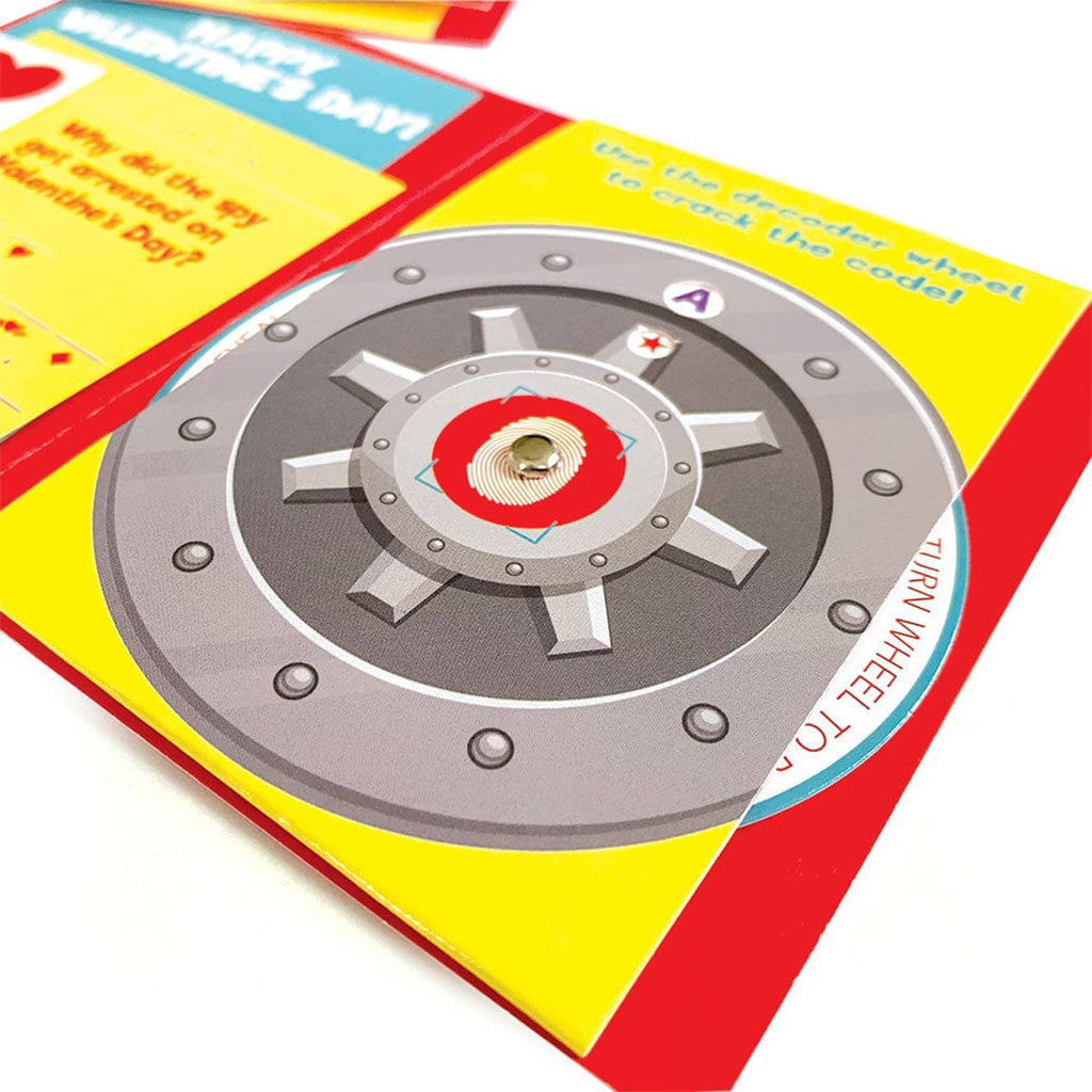 Playhouse Top Secret Decoder valentine cards for kids, detail of decoder wheel.