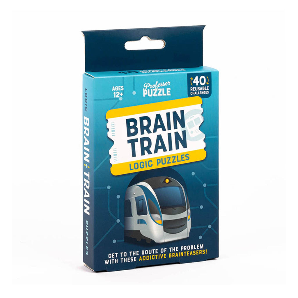Professor Puzzle Brain Train Logic Puzzles in box packaging, front angle view.