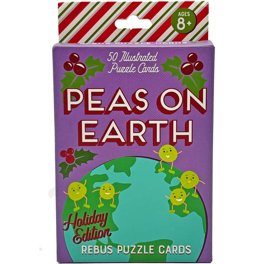 project genius peas on earth puzzle cards in box packaging, front view.