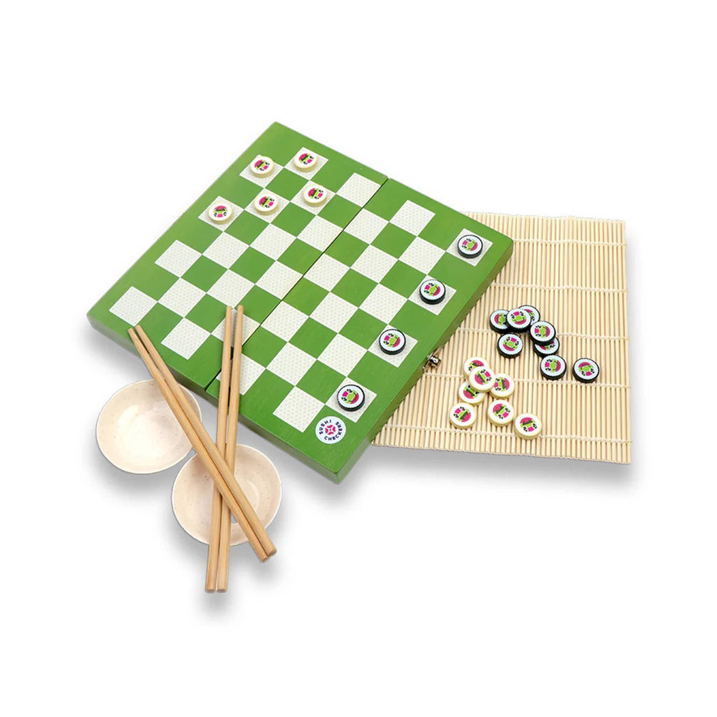 Project Genius Sushi Checkers game, contents.