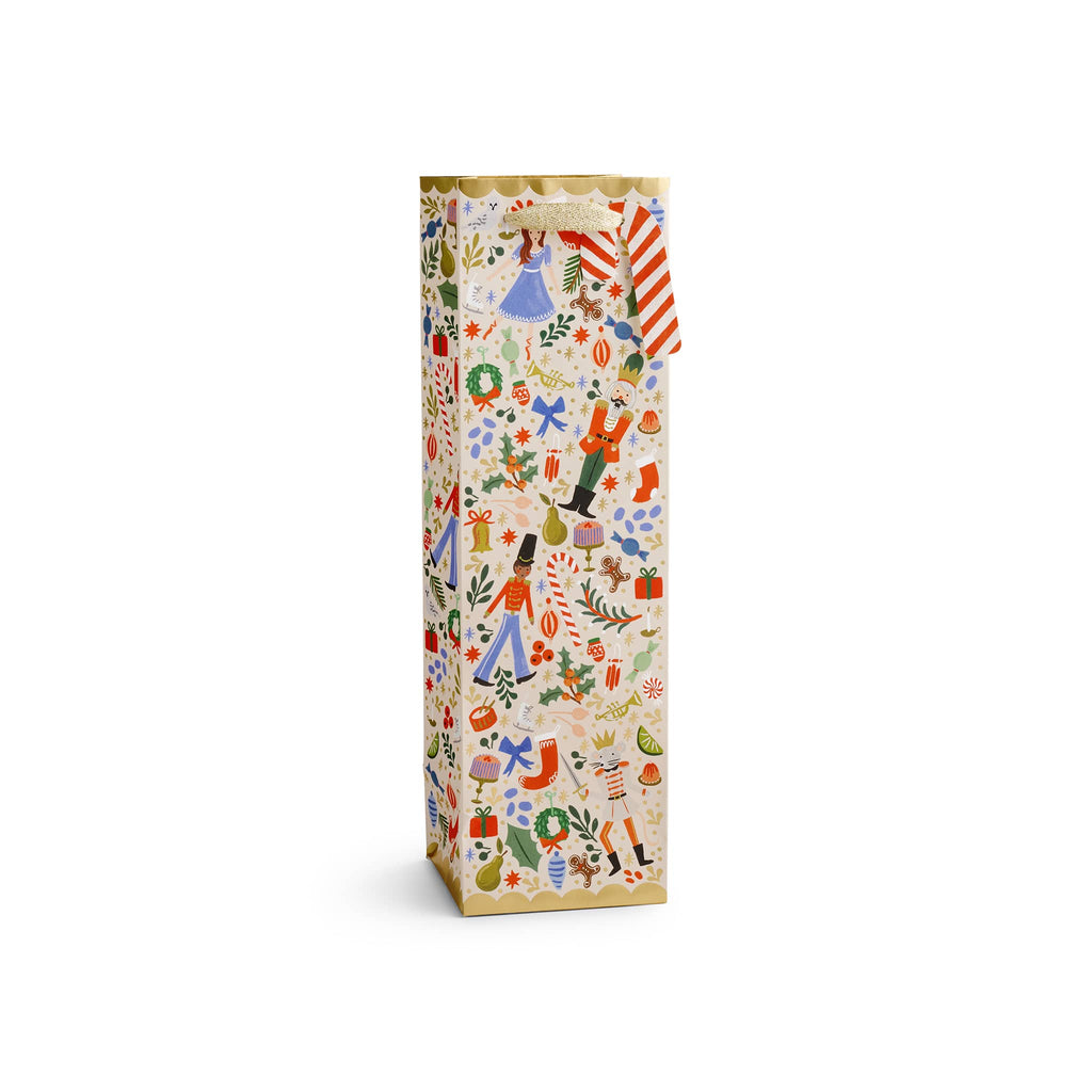 Rifle Paper Co. Nutcracker Sweets holiday wine gift bag.