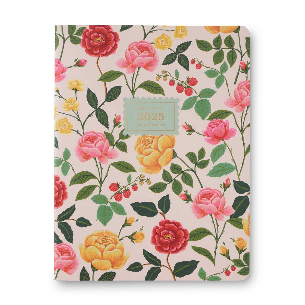 Rifle Paper Co. 2025 Roses 12 Month Appointment Notebook Monthly Planner front cover.