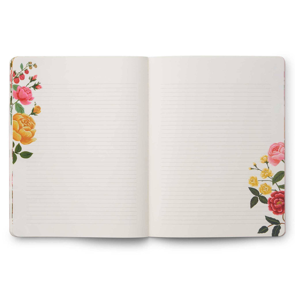 Rifle Paper Co. 2025 Roses 12 Month Appointment Notebook Monthly Planner ruled notes pages.