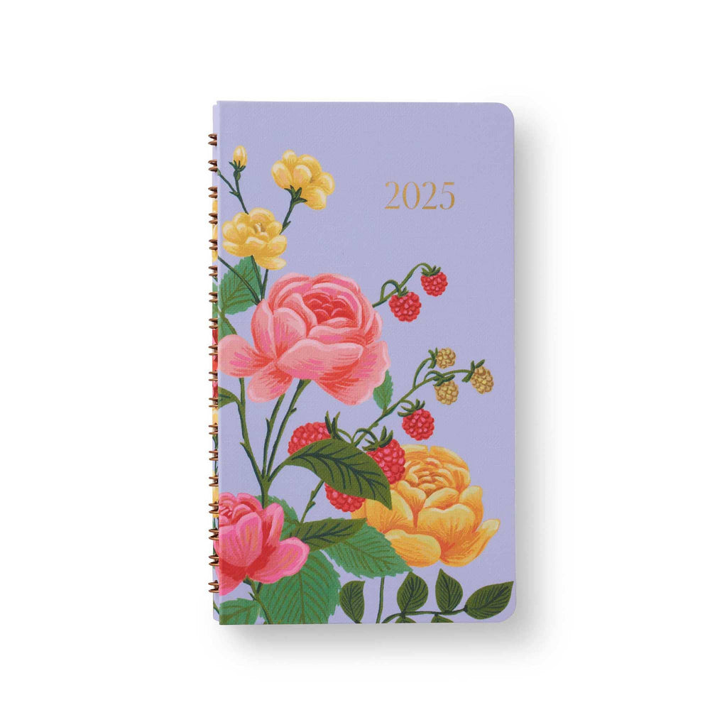 Rifle Paper Co. Roses 12-Month spiral bound pocket planner, front cover.