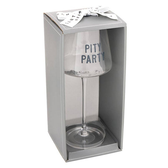 "Pity Party" Stemmed Wine Glass - Thumbnail 2