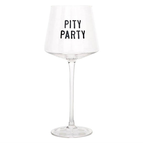 "Pity Party" Stemmed Wine Glass