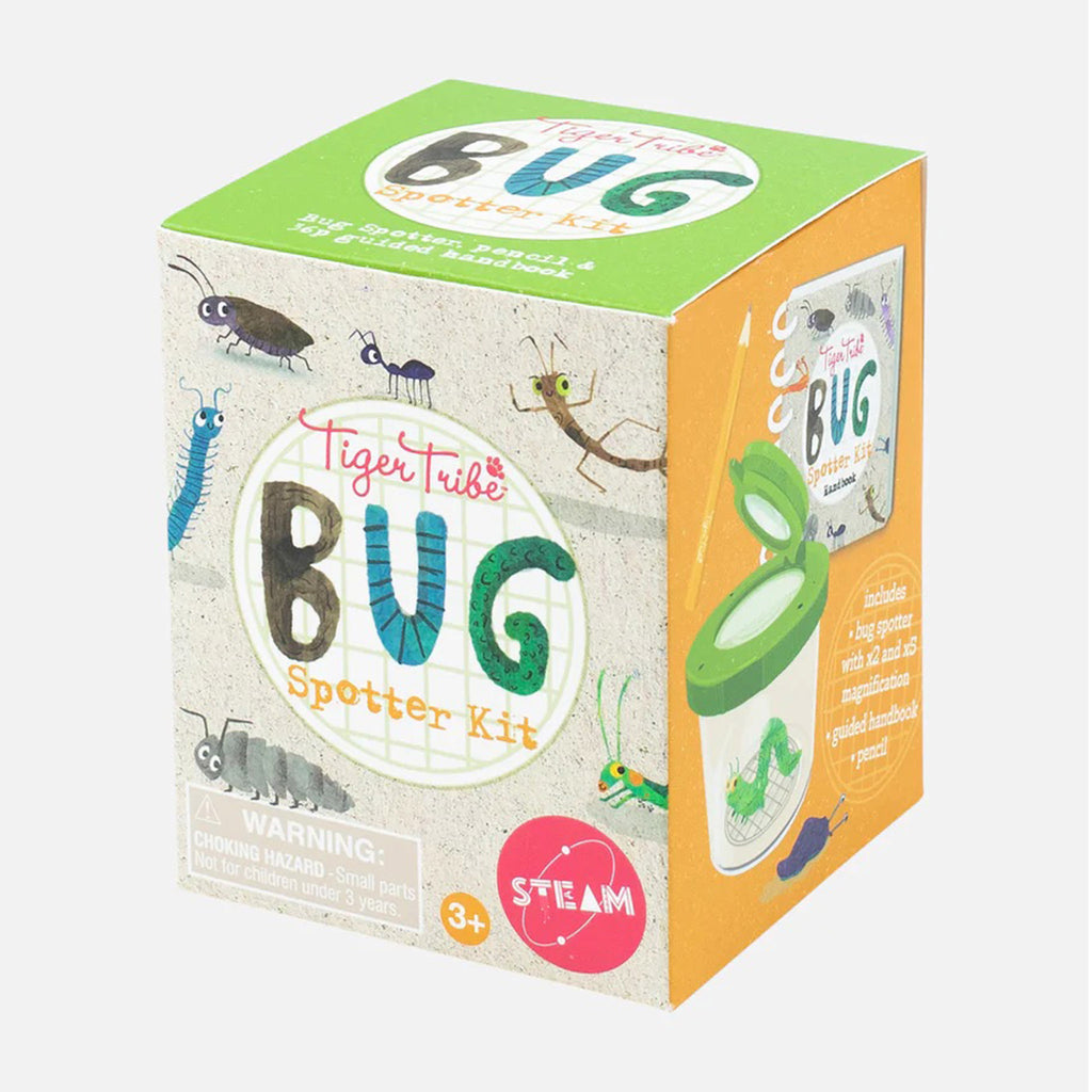 Schylling Tiger Tribe Bug Spotter Kit in box packaging, front angle.