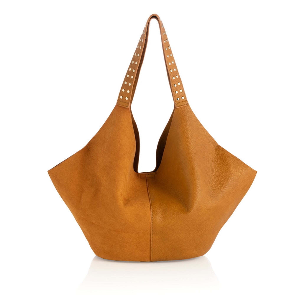 Shiraleah Ryker Tote Bag in Honey, front view.