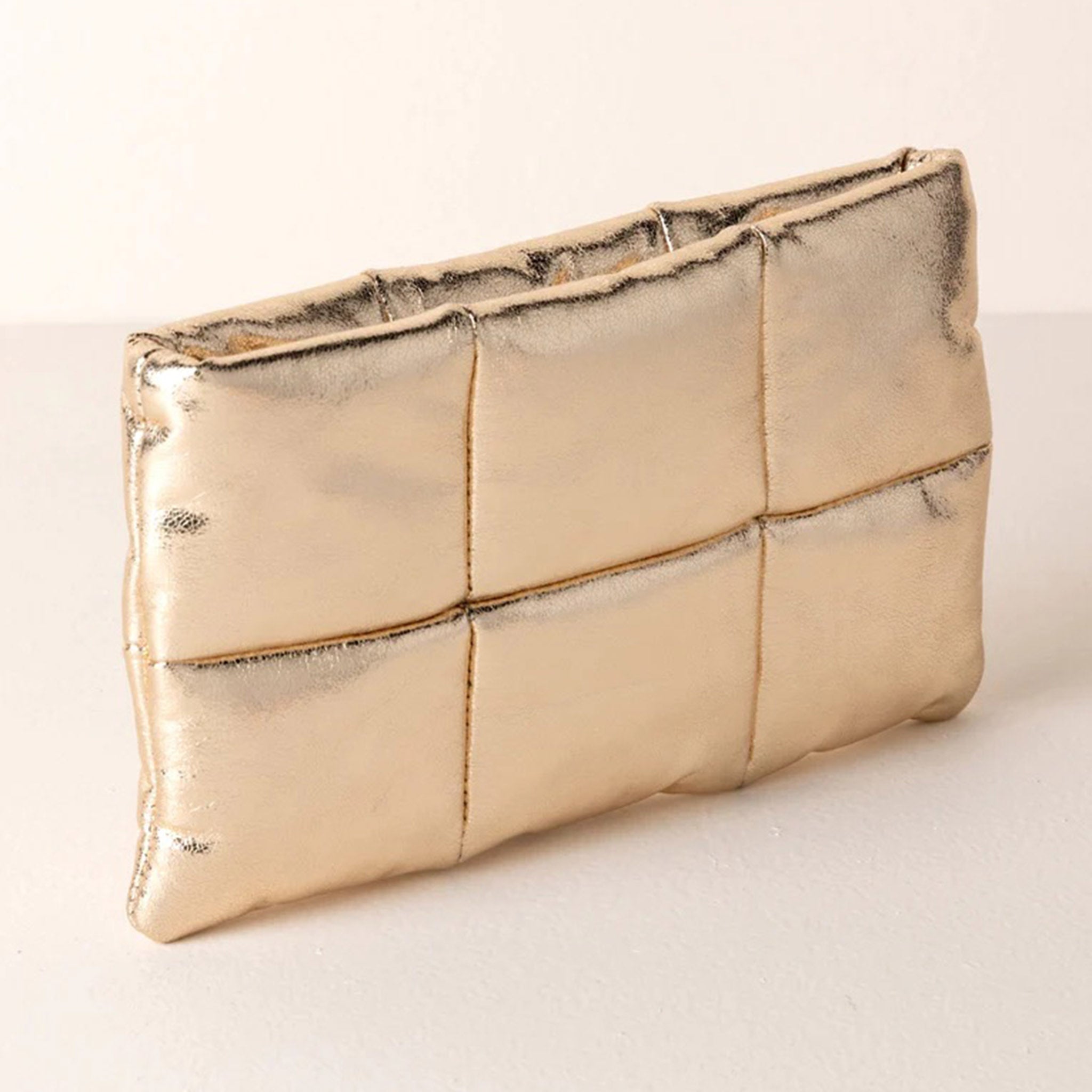 Skyler Zip Pouch in Gold