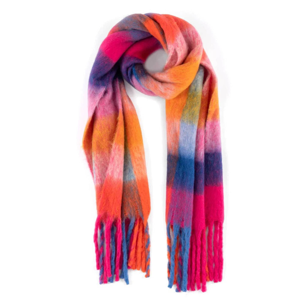 Shiraleah Josie oversized colorful winter scarf with fringe.