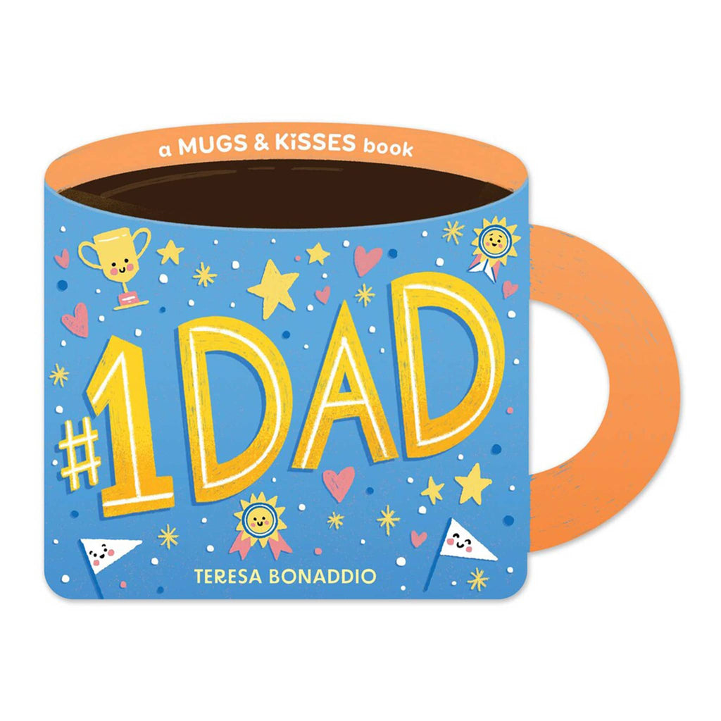 Simon and Schuster Number 1 Dad board book shaped like a mug, front cover.