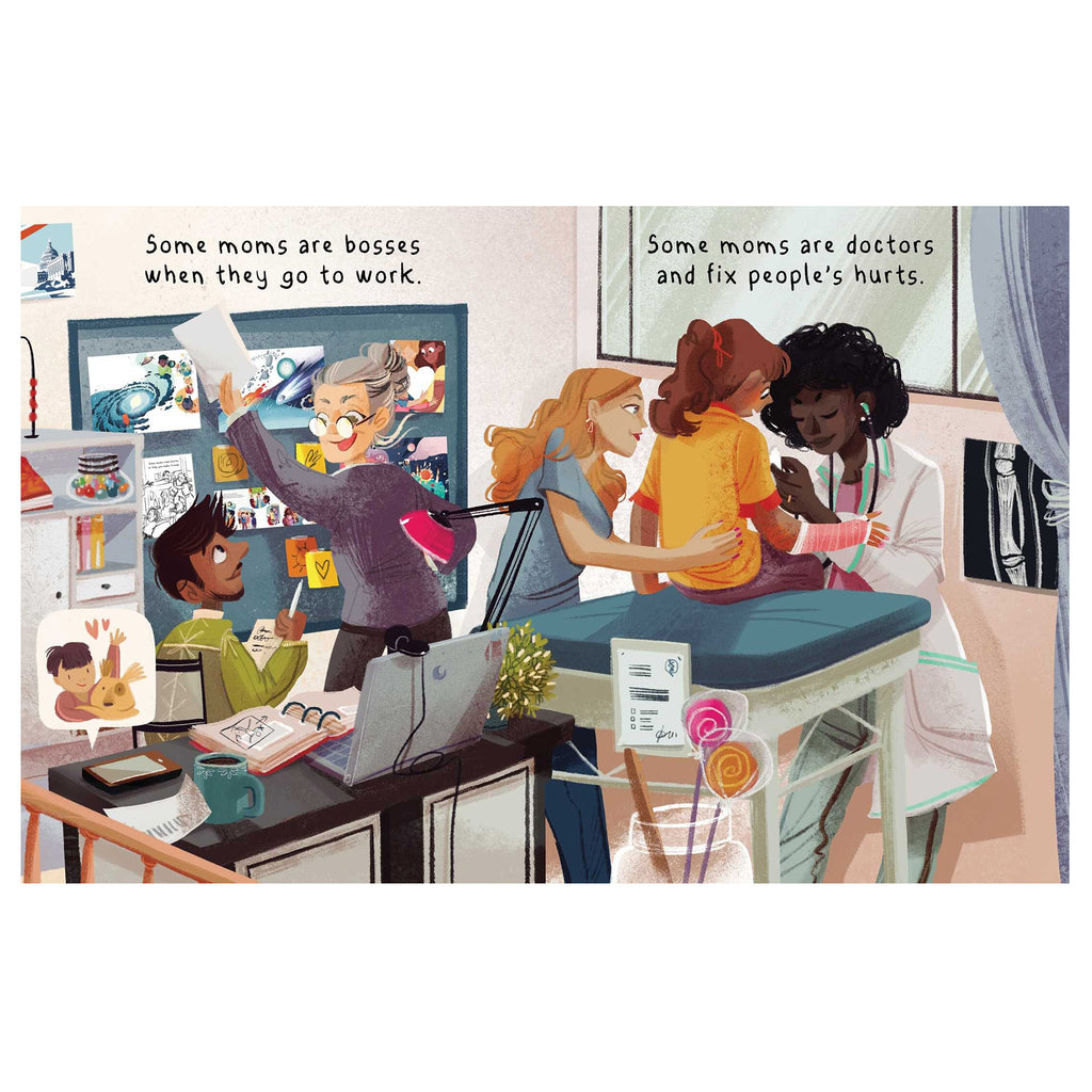 Simon & Schuster All Moms illustrated board book, sample page 3.