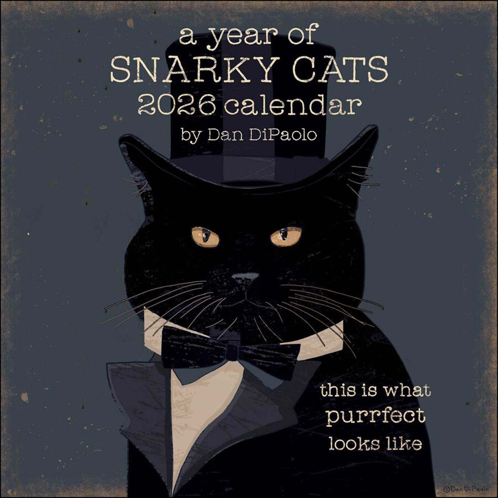 simon schuster a year of Snarky Cats 2026 wall calendar