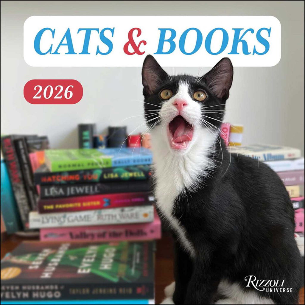 simon schuster cats and books 2026 wall calendar
