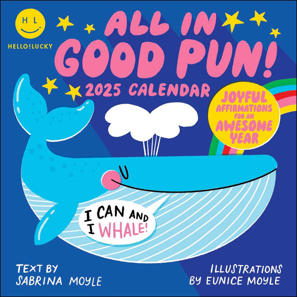 simon schuster hellolucky all in good pun 2025 wall calendar