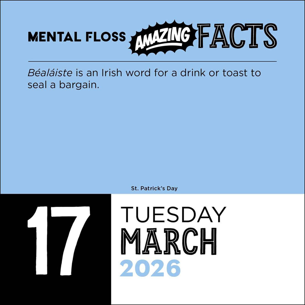 simon schuster amazing facts from mental floss 2026 calendar