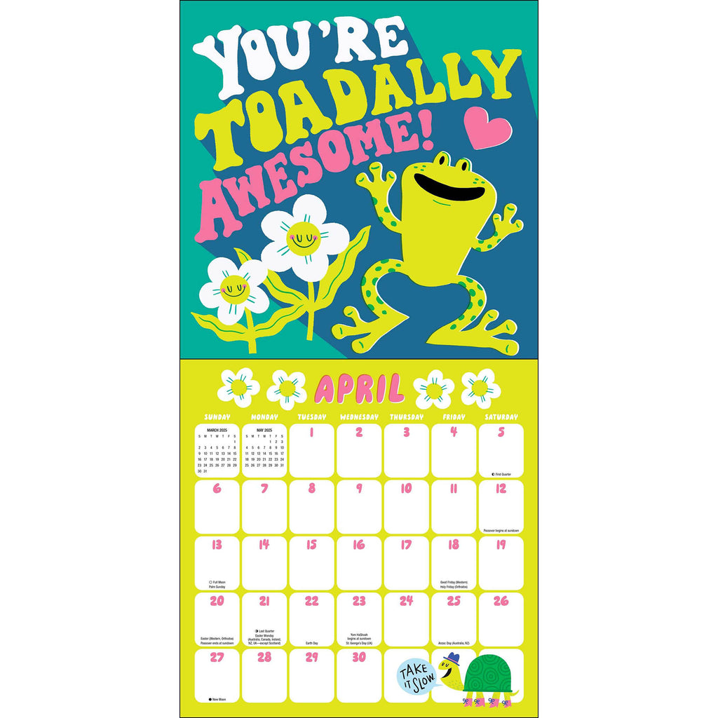 simon schuster hellolucky all in good pun 2025 wall calendar