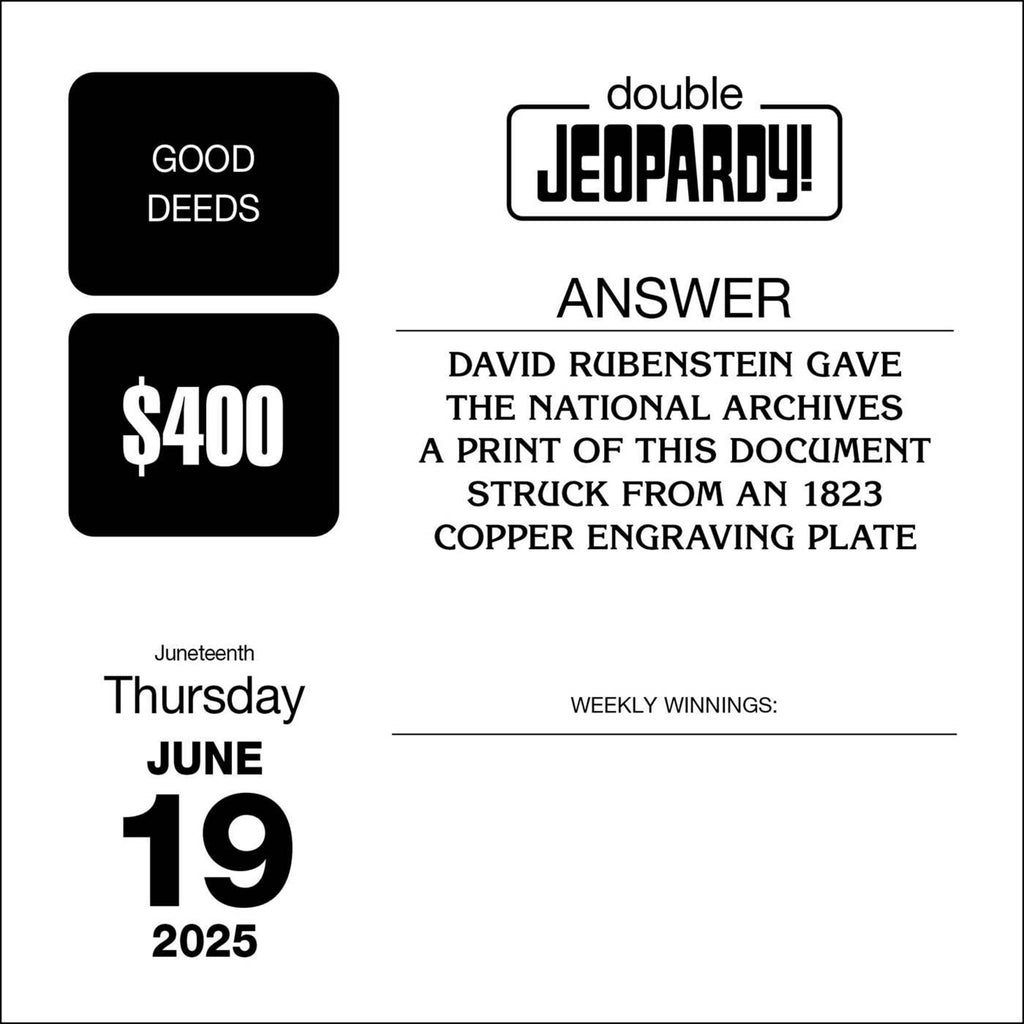 simon schuster jeopardy 2025 day to day calendar