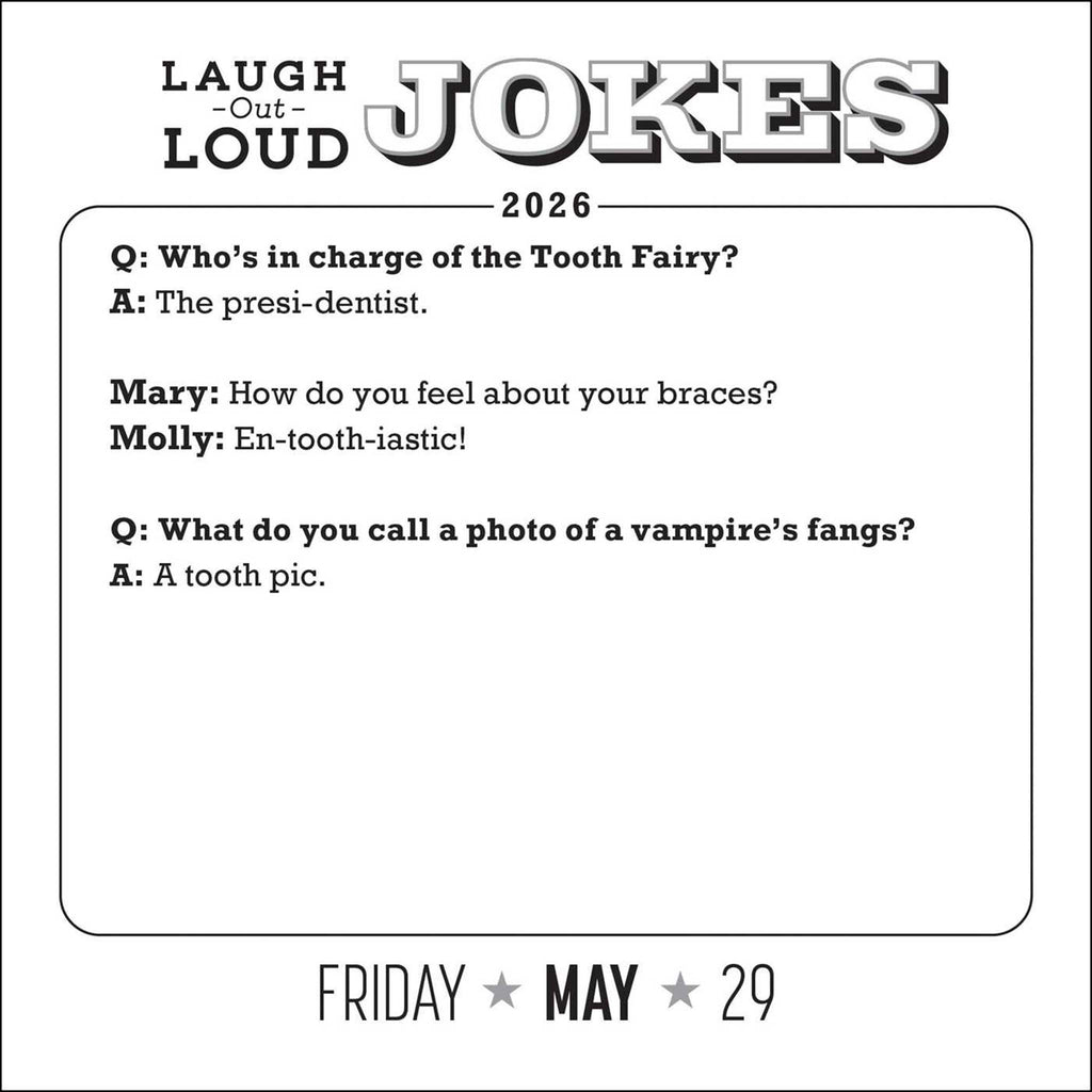 simon schuster laugh out loud jokes 2026 day to day calendar