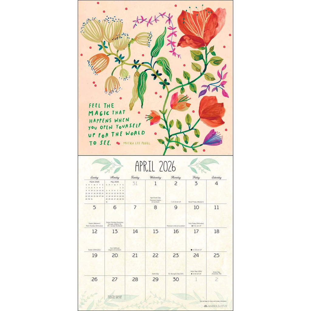 simon schuster meera lee patel 2026 wall calendar