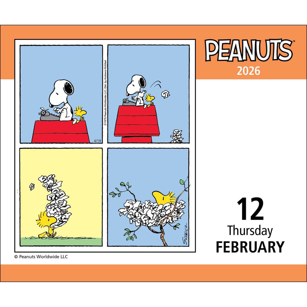 simon schuster peanuts 2026 day to day calendar