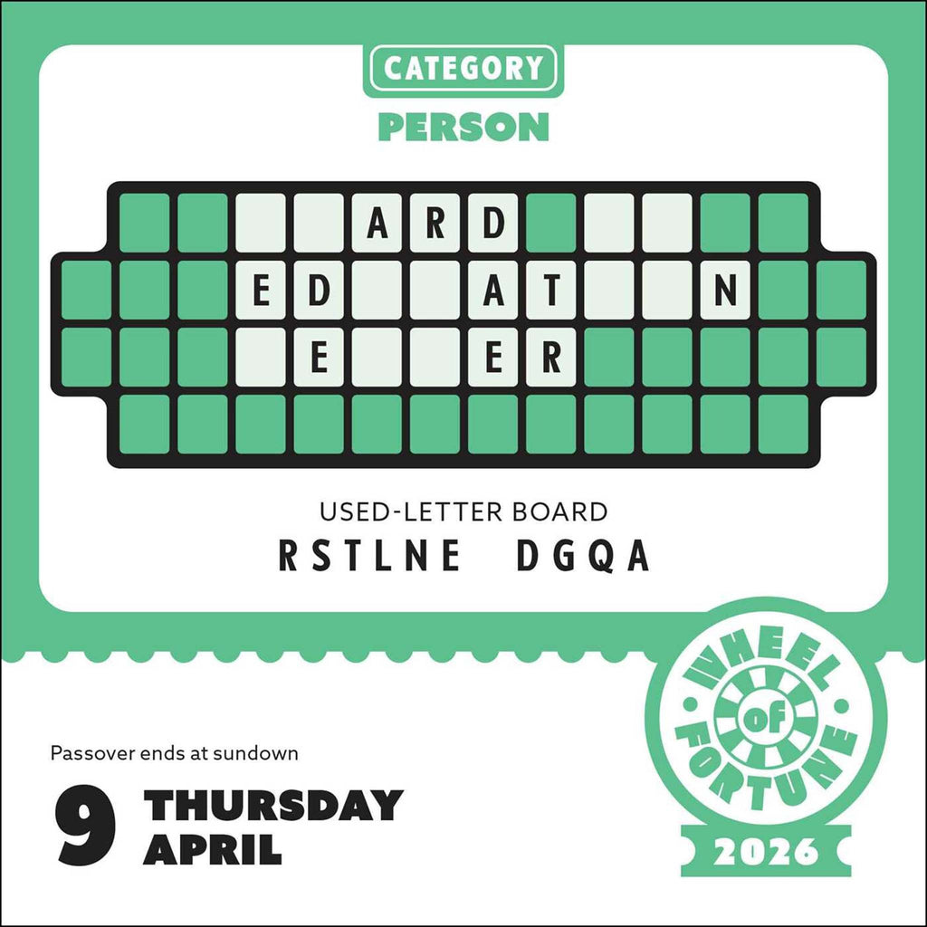 simon schuster wheel of fortune 2026 day to day calendar