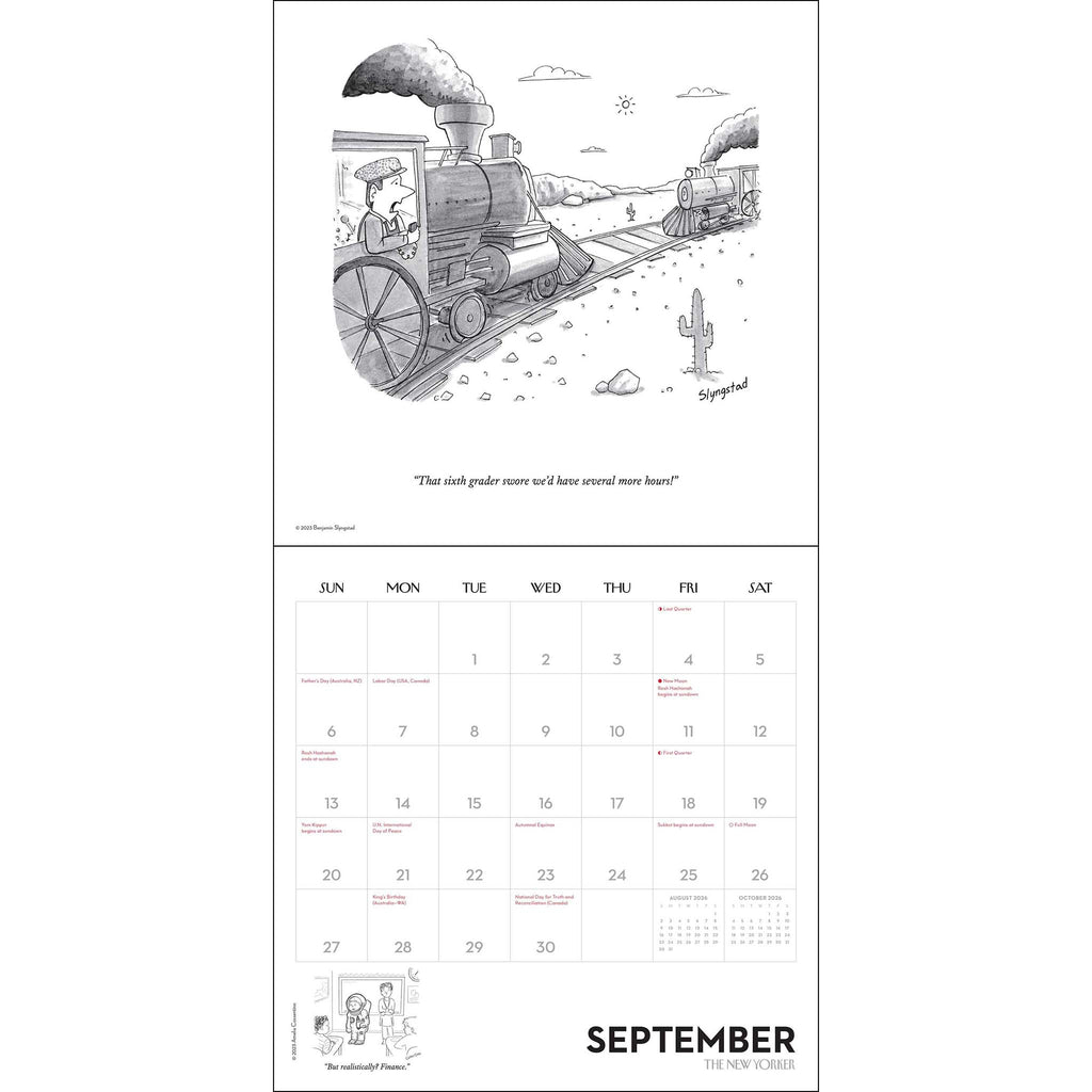 simon schuster cartoons from the new yorker 2026 wall calendar