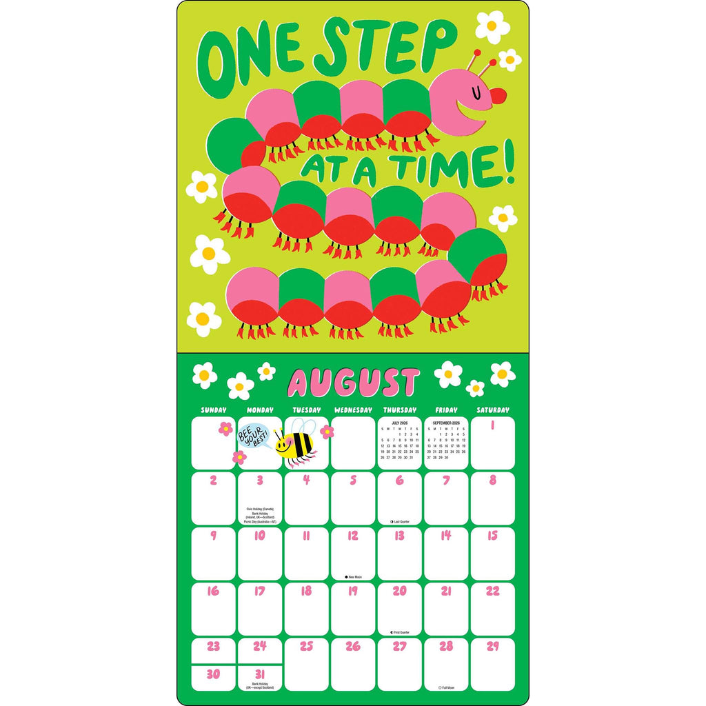 simon schuster hellolucky all in good pun 2026 wall calendar