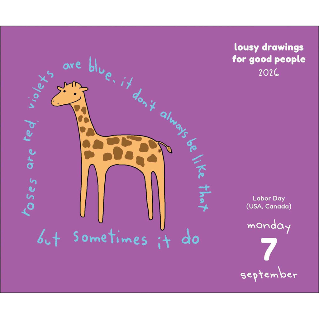 simon schuster lousy drawings for good people 2026 day to day calendar