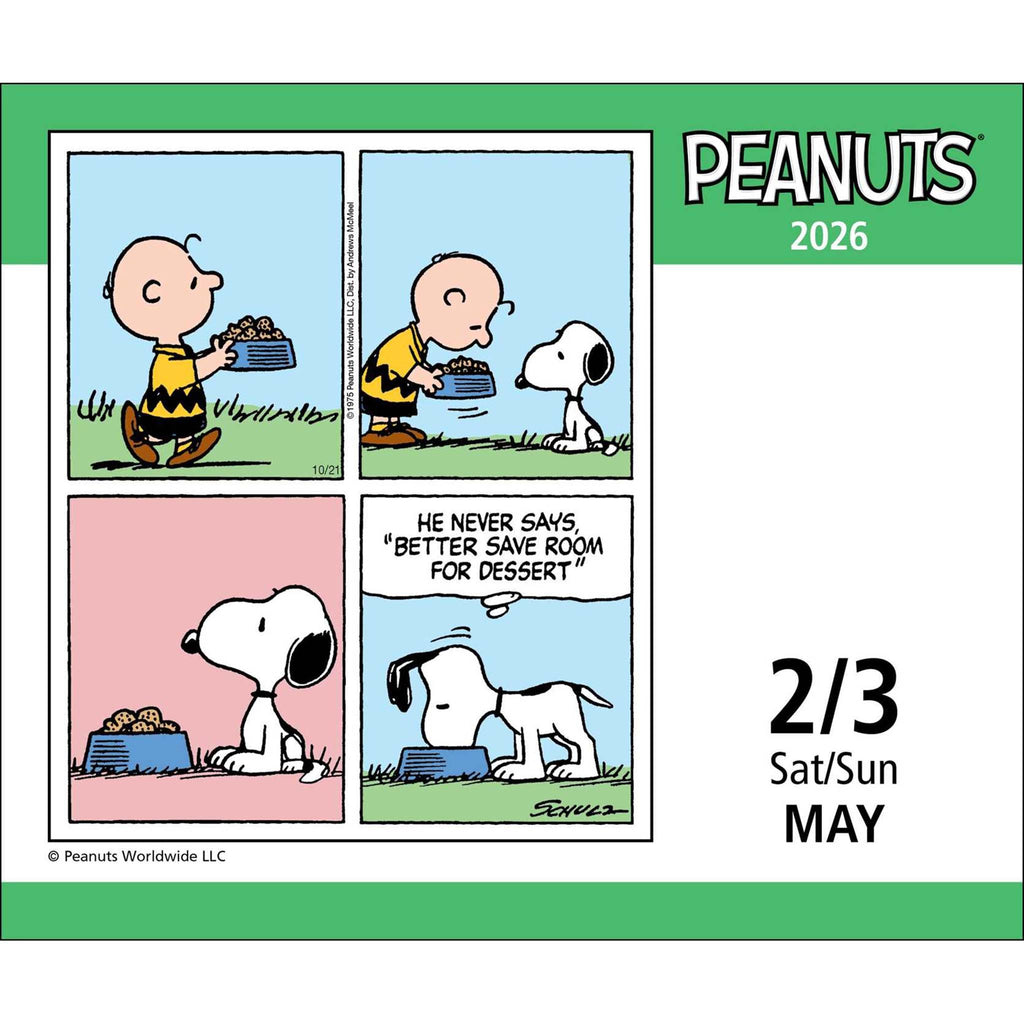 simon schuster peanuts 2026 day to day calendar