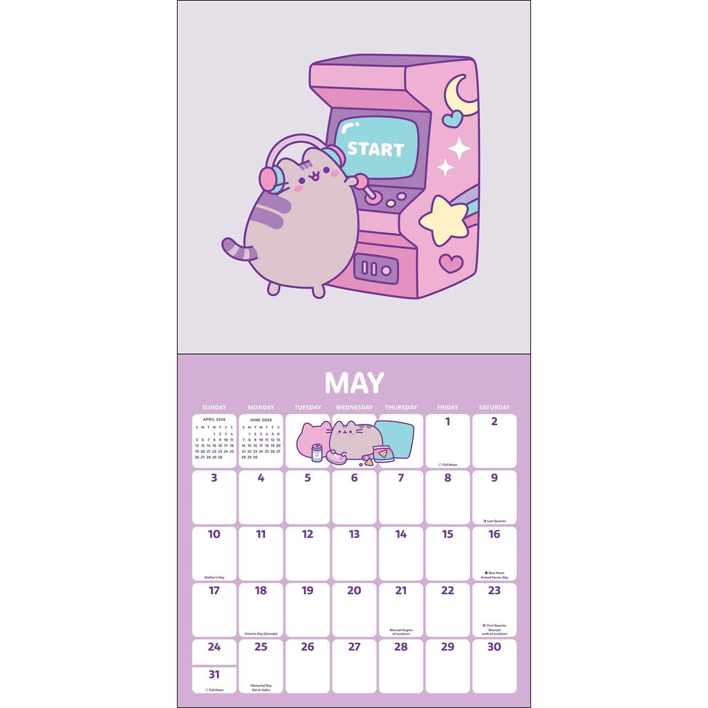 simon schuster pusheen 2026 wall calendar