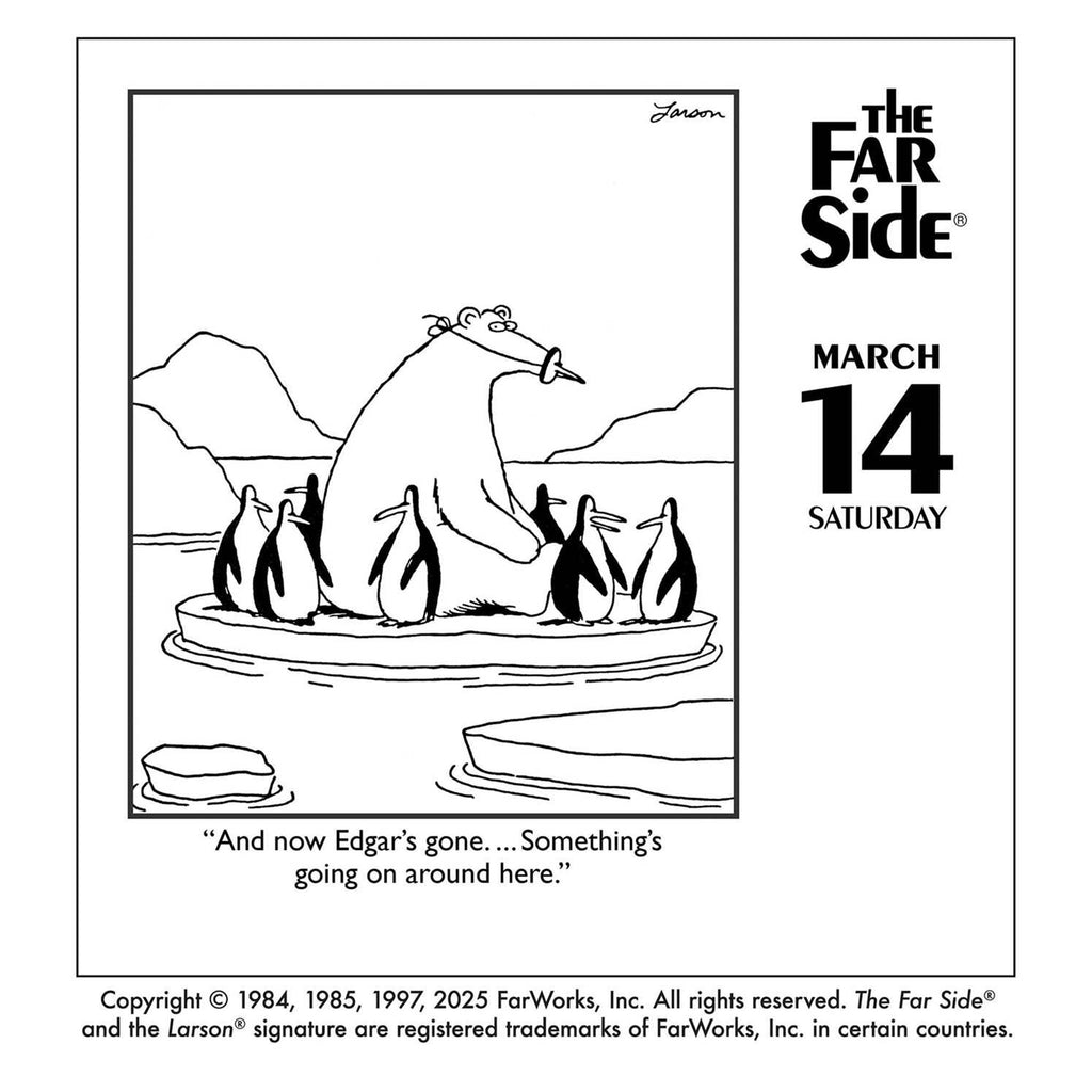 simon schuster the far side 2026 off the wall day to day calendar