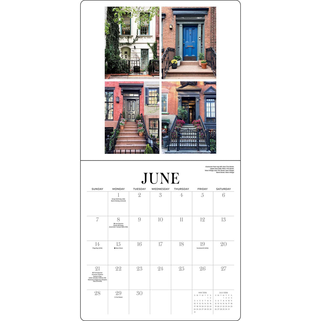 simon schuster walk with me new york 2026 wall calendar