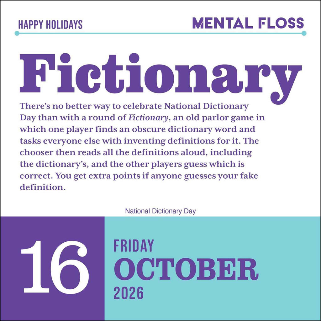 simon schuster word nerd 2026 calendar